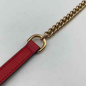Pre-owned Gucci GG Apple Padlock Bamboo beige×red×multi PVC coated canvas×Leather 603221 shoulderbag | stylenewstar