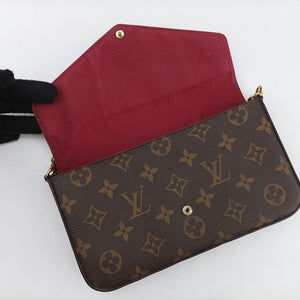 Pre-owned Louis Vuitton Pochette Felicie Brown Monogram Canvas M61276 shoulderbag | stylenewstar