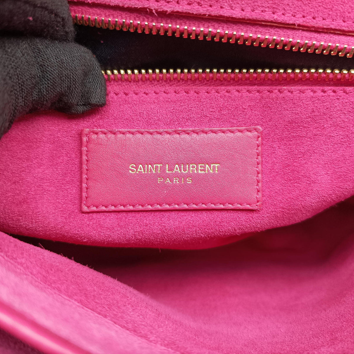 Pre-owned Yves Saint Laurent Y Ligne Rose Leather 311214 shoulderbag | stylenewstar