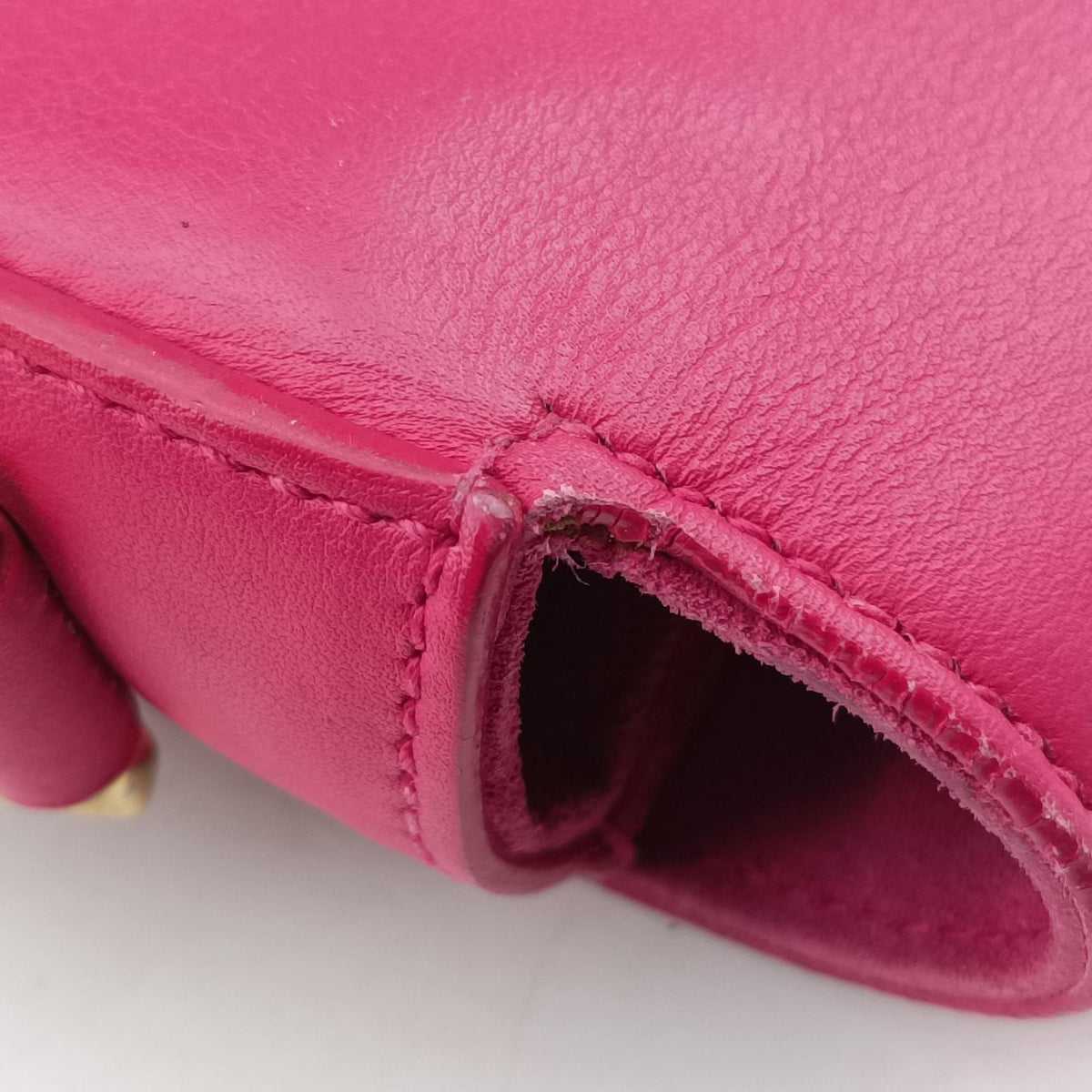Pre-owned Yves Saint Laurent Y Ligne Rose Leather 311214 shoulderbag | stylenewstar