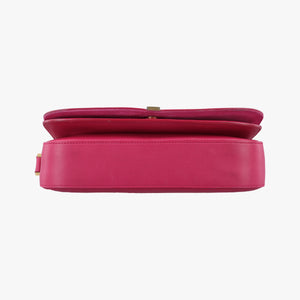 Pre-owned Yves Saint Laurent Y Ligne Rose Leather 311214 shoulderbag | stylenewstar