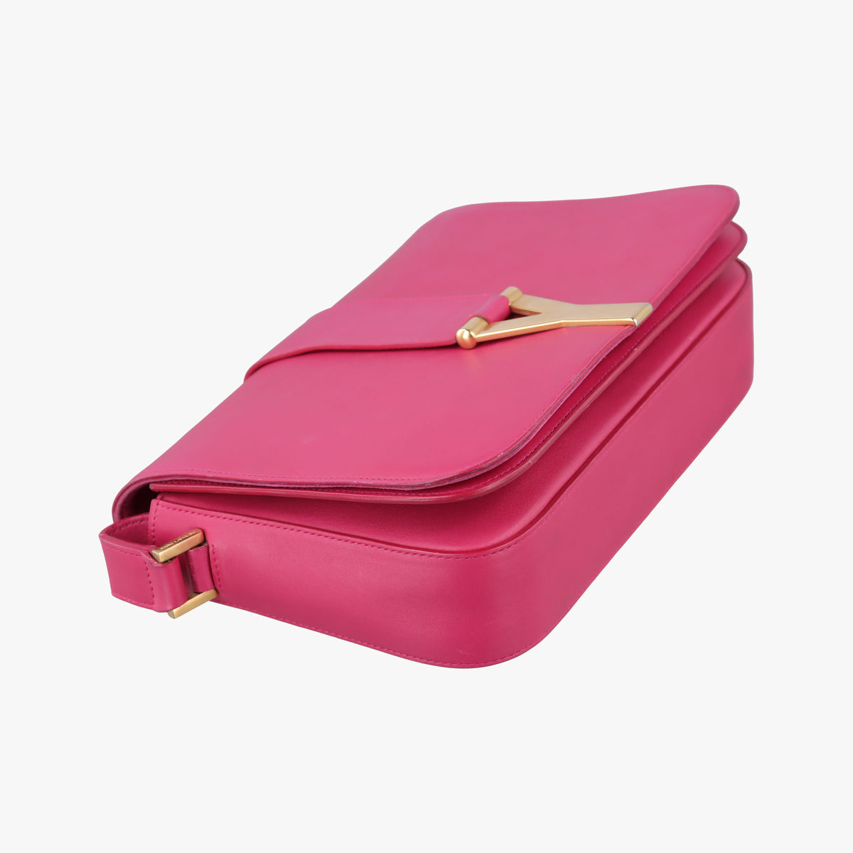 Pre-owned Yves Saint Laurent Y Ligne Rose Leather 311214 shoulderbag | stylenewstar