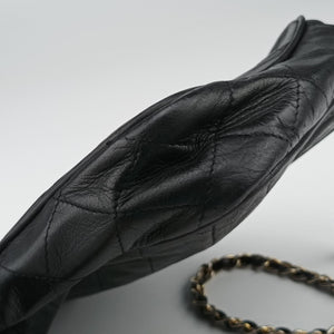 Pre-owned Chanel Matelasse With fringe Black lambskin  shoulderbag | stylenewstar