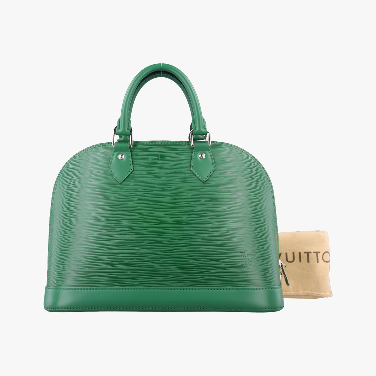 Pre-owned Louis Vuitton Alma PM Green Cloak epi M40618 handbag | stylenewstar