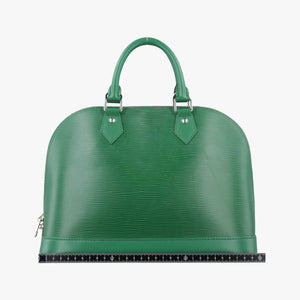 Pre-owned Louis Vuitton Alma PM Green Cloak epi M40618 handbag | stylenewstar
