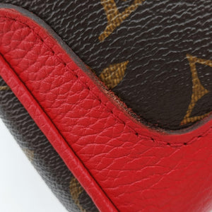 Pre-owned Louis Vuitton RETIRO PM brown×CERISE Monogram Canvas×calf leather M40546 shoulderbag | stylenewstar
