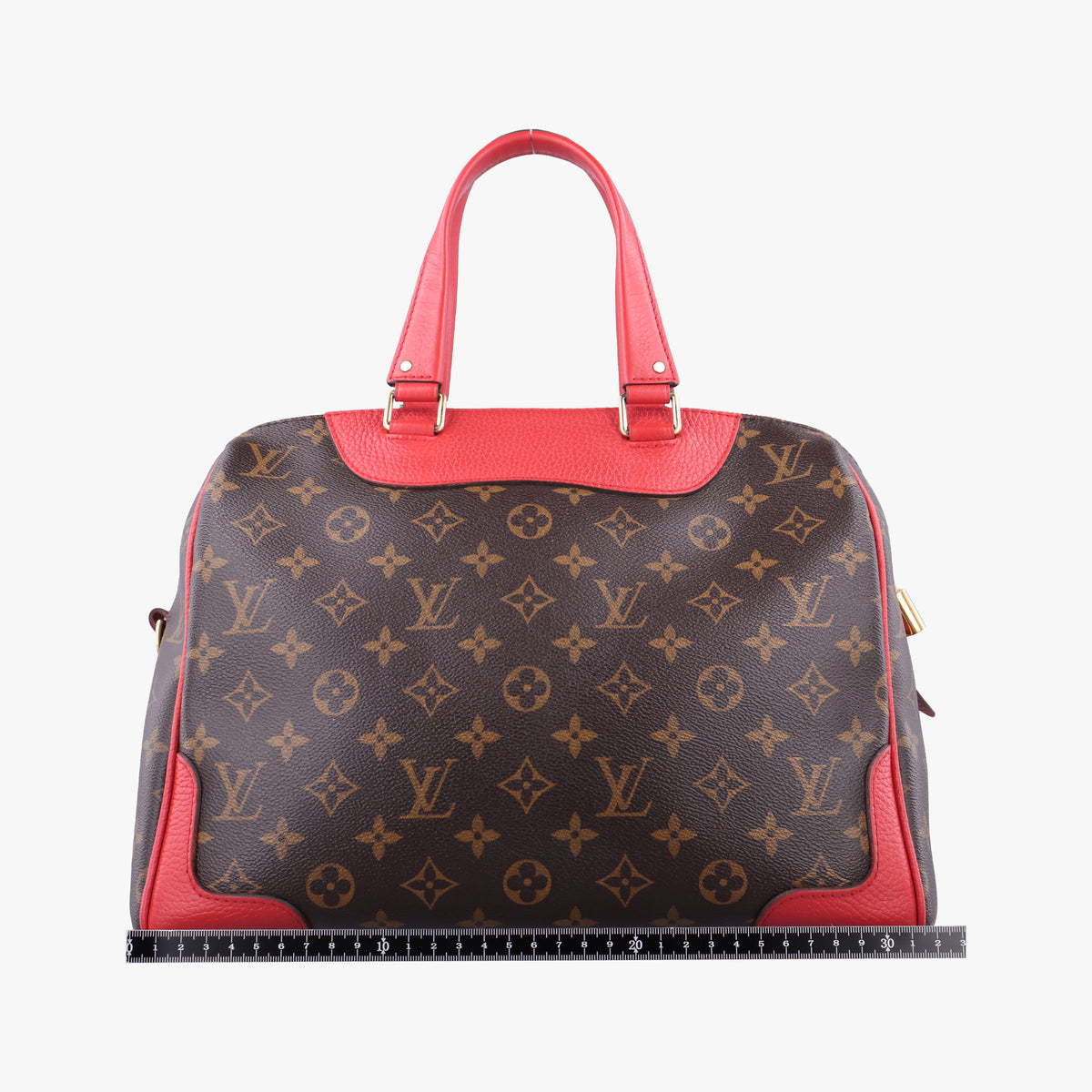 Pre-owned Louis Vuitton RETIRO PM brown×CERISE Monogram Canvas×calf leather M40546 shoulderbag | stylenewstar