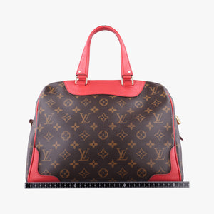 Pre-owned Louis Vuitton RETIRO PM brown×CERISE Monogram Canvas×calf leather M40546 shoulderbag | stylenewstar
