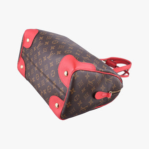 Pre-owned Louis Vuitton RETIRO PM brown×CERISE Monogram Canvas×calf leather M40546 shoulderbag | stylenewstar