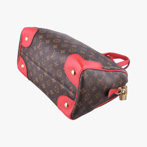 Pre-owned Louis Vuitton RETIRO PM brown×CERISE Monogram Canvas×calf leather M40546 shoulderbag | stylenewstar