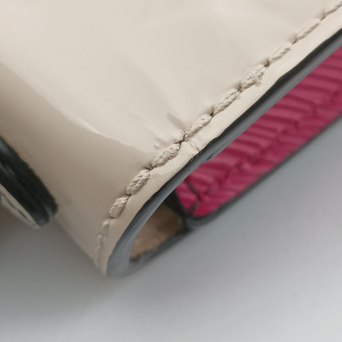 Pre-owned Louis Vuitton Spring Street PM Creme×Rose Vernis M90454 shoulderbag | stylenewstar