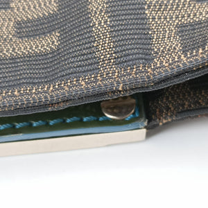 Pre-owned Fendi Mia Brown×Green canvas 8BR615 handbag | stylenewstar