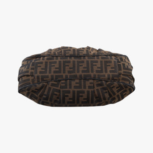 Pre-owned Fendi Mia Brown×Green canvas 8BR615 handbag | stylenewstar