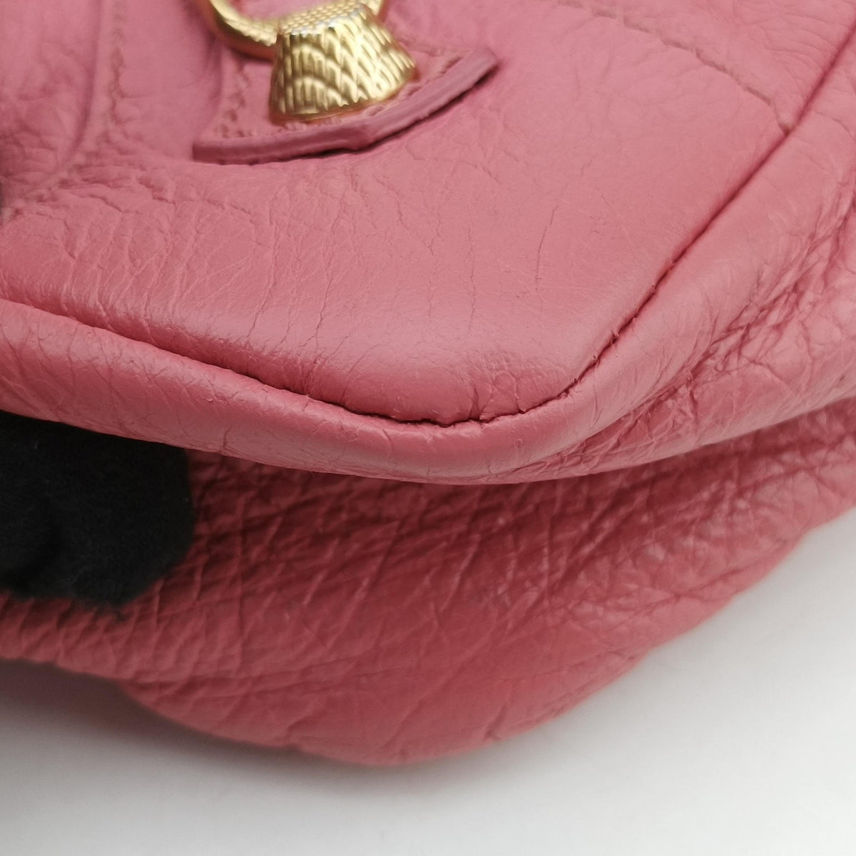 Pre-owned Balenciaga Giant Town Pink lambskin  shoulderbag | stylenewstar