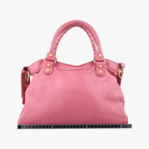 Pre-owned Balenciaga Giant Town Pink lambskin  shoulderbag | stylenewstar
