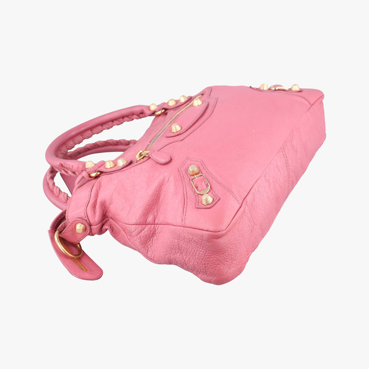 Pre-owned Balenciaga Giant Town Pink lambskin  shoulderbag | stylenewstar