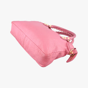 Pre-owned Balenciaga Giant Town Pink lambskin  shoulderbag | stylenewstar