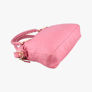 Pre-owned Balenciaga Giant Town Pink lambskin  shoulderbag | stylenewstar