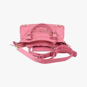 Pre-owned Balenciaga Giant Town Pink lambskin  shoulderbag | stylenewstar