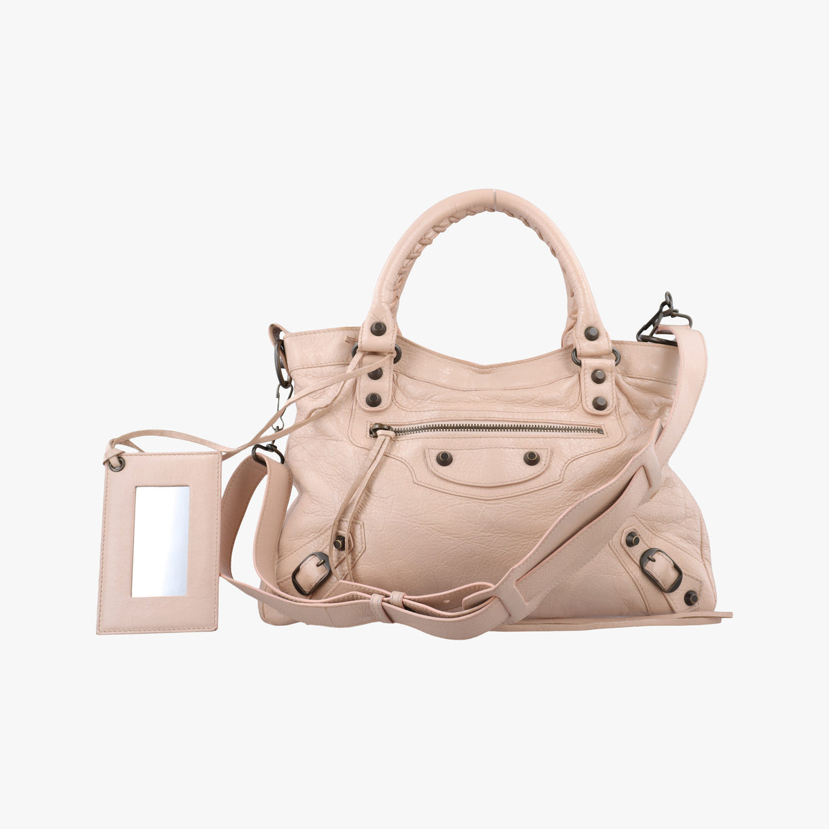 Pre-owned Balenciaga Giant City Pink lambskin  shoulderbag | stylenewstar