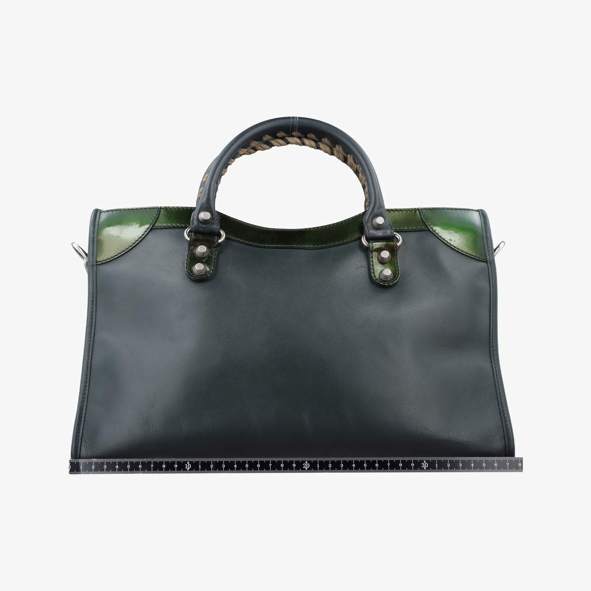 Pre-owned Balenciaga Large City Green Leather  shoulderbag | stylenewstar