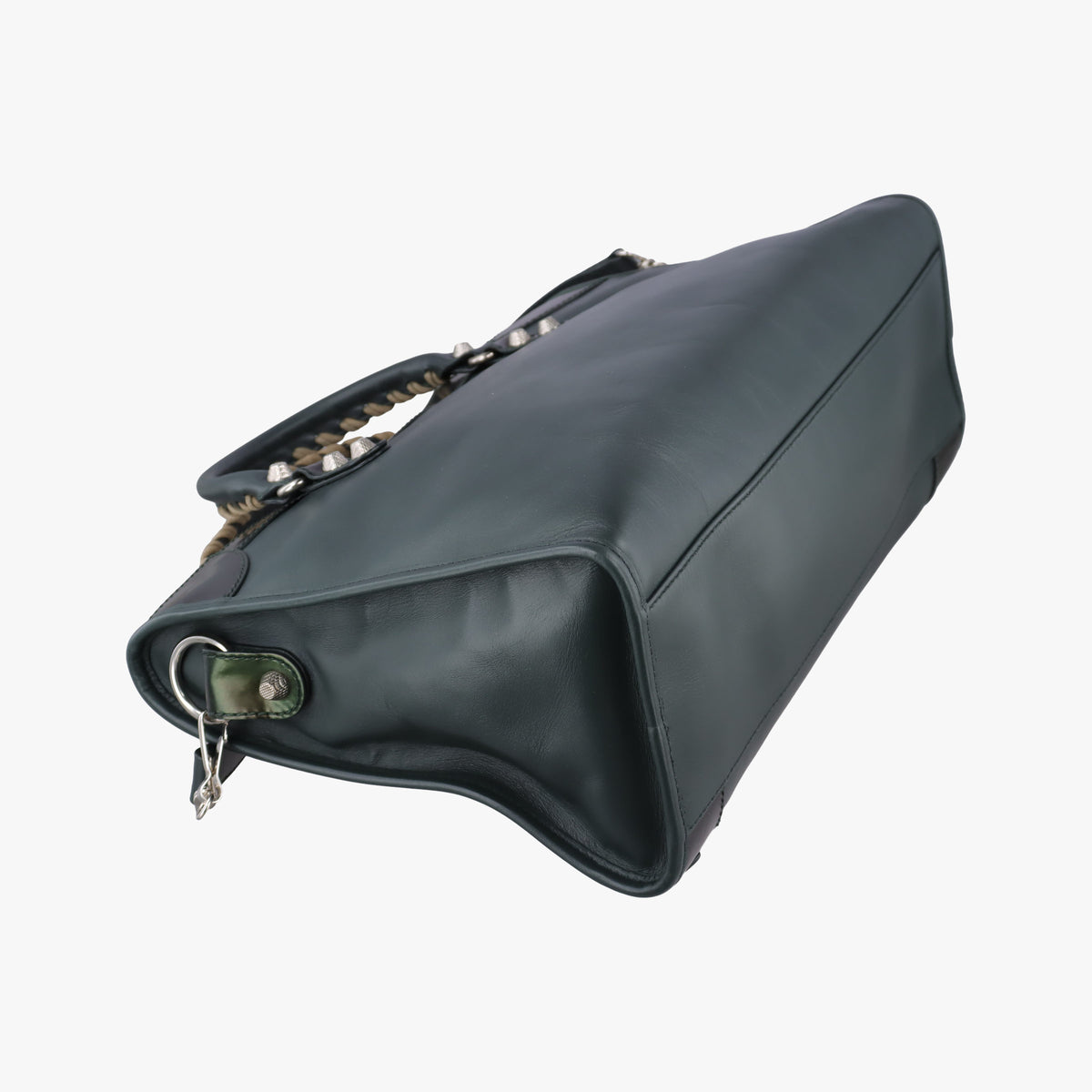 Pre-owned Balenciaga Large City Green Leather  shoulderbag | stylenewstar