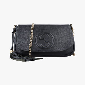 Pre-owned Gucci SOHO Black Leather 336752 shoulderbag | stylenewstar