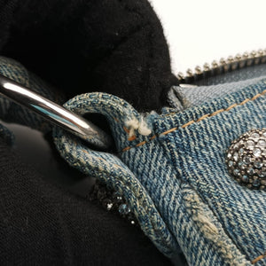 Pre-owned Balenciaga Le Cagole Blue denim  shoulderbag | stylenewstar