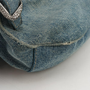 Pre-owned Balenciaga Le Cagole Blue denim  shoulderbag | stylenewstar