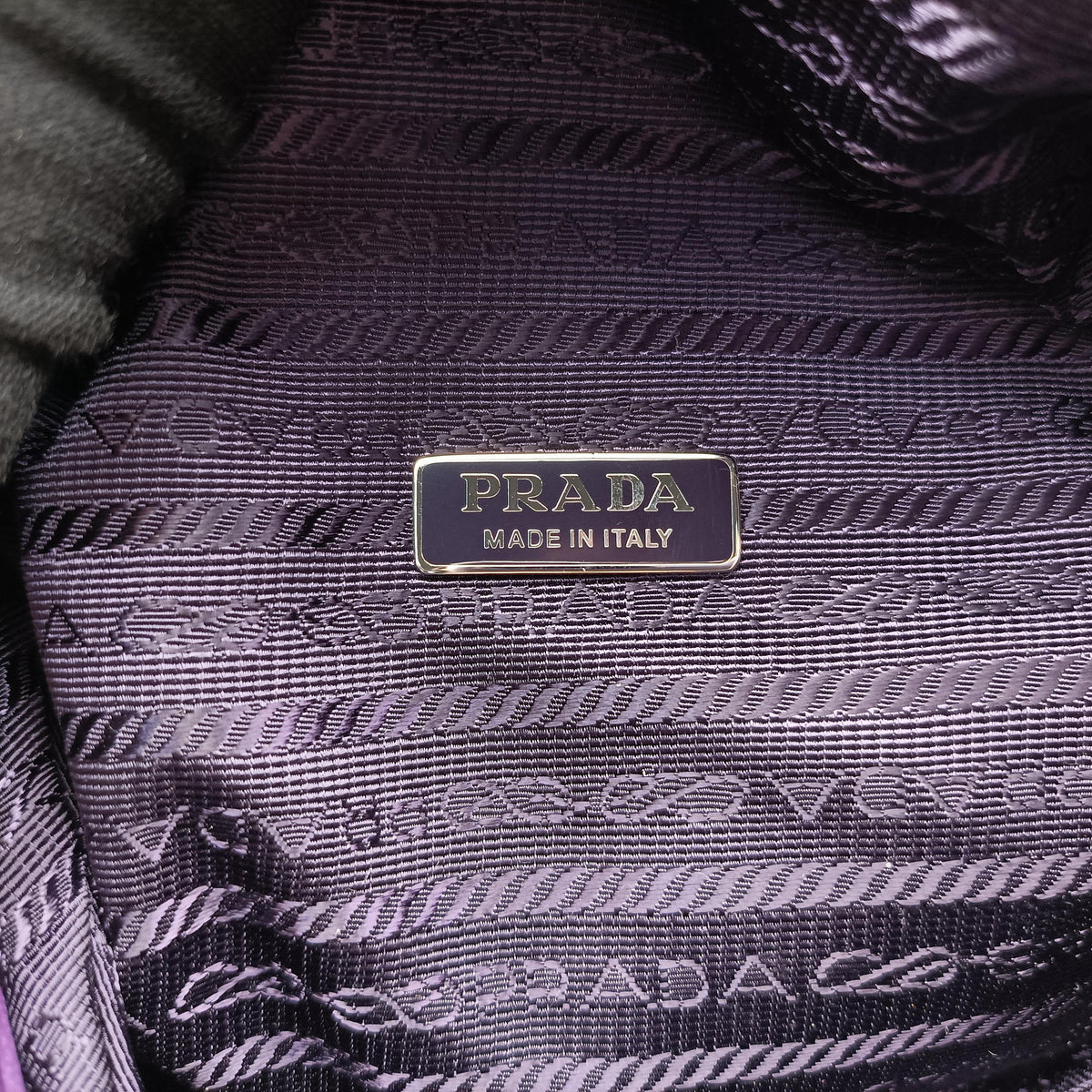Pre-owned Prada Padded Nappa triangle Purple lambskin 1BA315 shoulderbag | stylenewstar