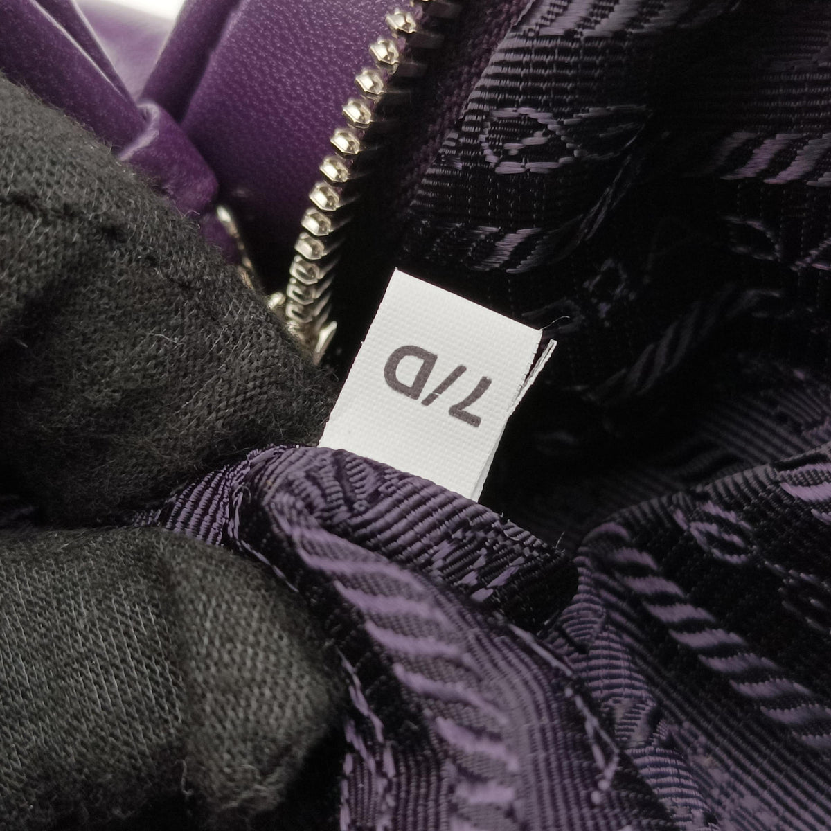 Pre-owned Prada Padded Nappa triangle Purple lambskin 1BA315 shoulderbag | stylenewstar