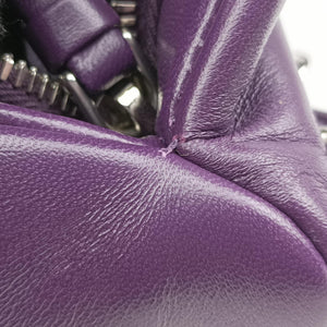 Pre-owned Prada Padded Nappa triangle Purple lambskin 1BA315 shoulderbag | stylenewstar