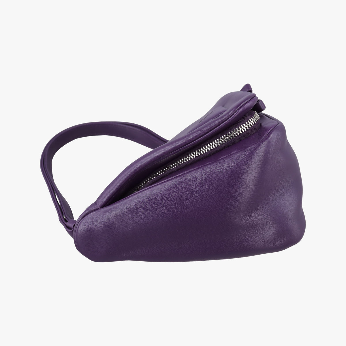 Pre-owned Prada Padded Nappa triangle Purple lambskin 1BA315 shoulderbag | stylenewstar