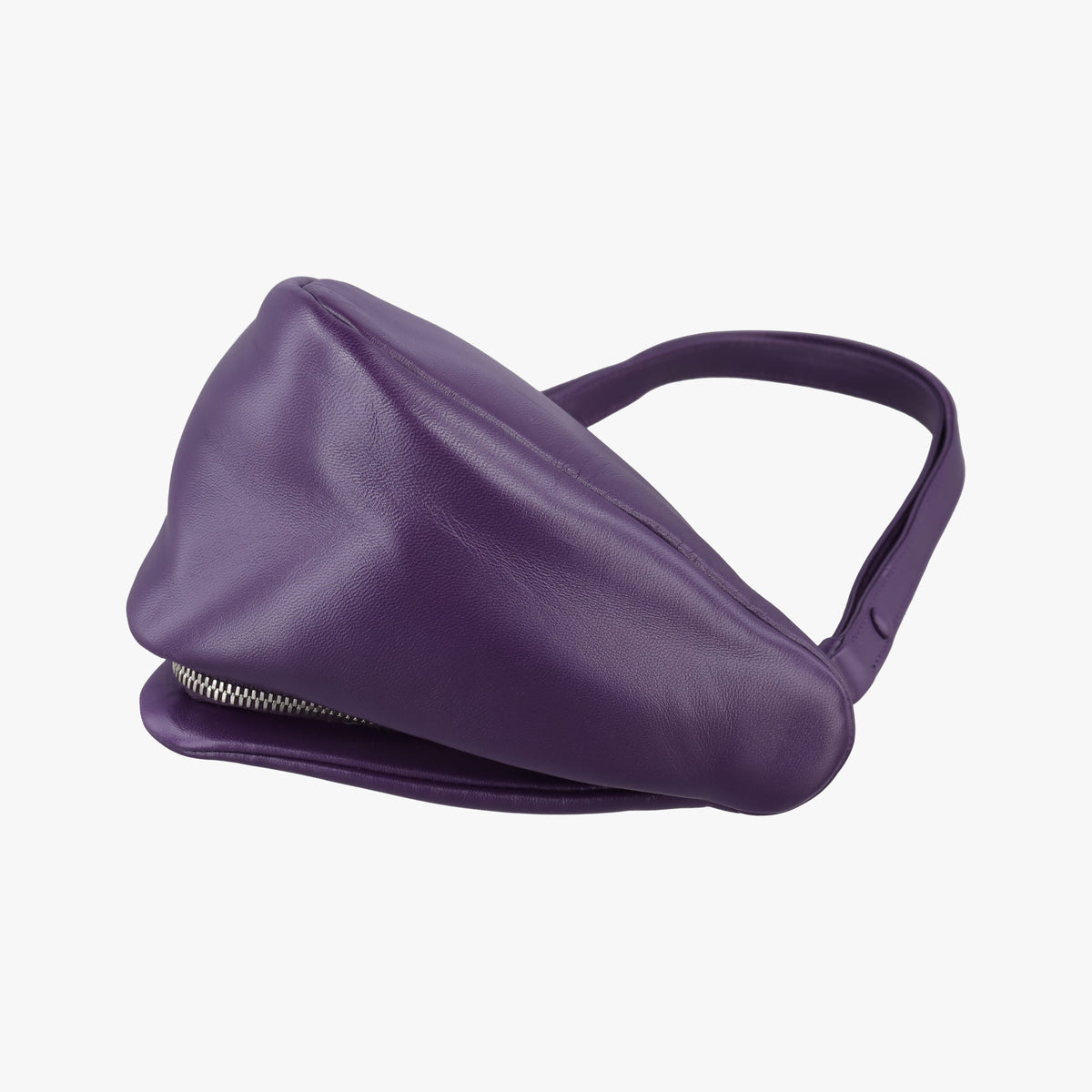 Pre-owned Prada Padded Nappa triangle Purple lambskin 1BA315 shoulderbag | stylenewstar