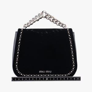 Vintage Miu Miu Dahlia Black velvet  shoulderbag | stylenewstar