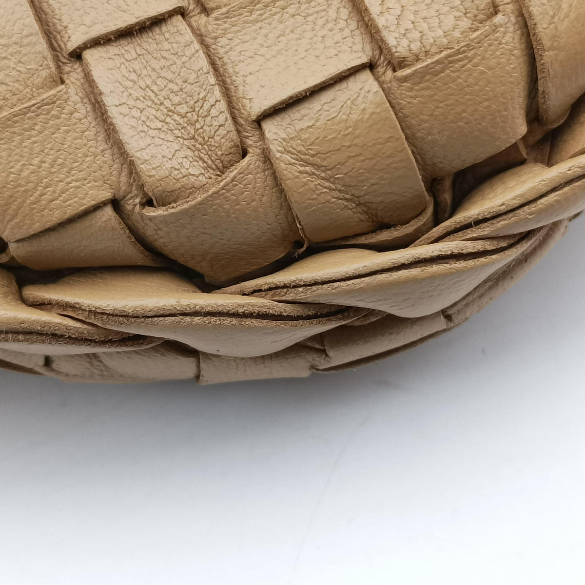 Pre-owned Bottega Veneta Intrecciato Beige lambskin  shoulderbag | stylenewstar