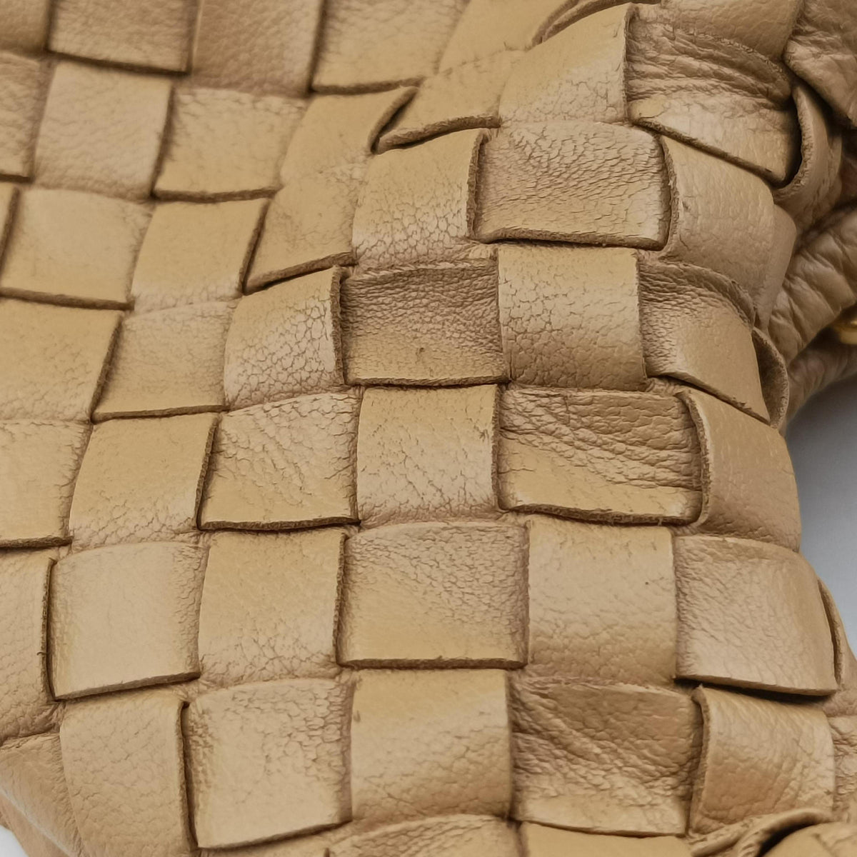 Pre-owned Bottega Veneta Intrecciato Beige lambskin  shoulderbag | stylenewstar