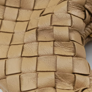 Pre-owned Bottega Veneta Intrecciato Beige lambskin  shoulderbag | stylenewstar