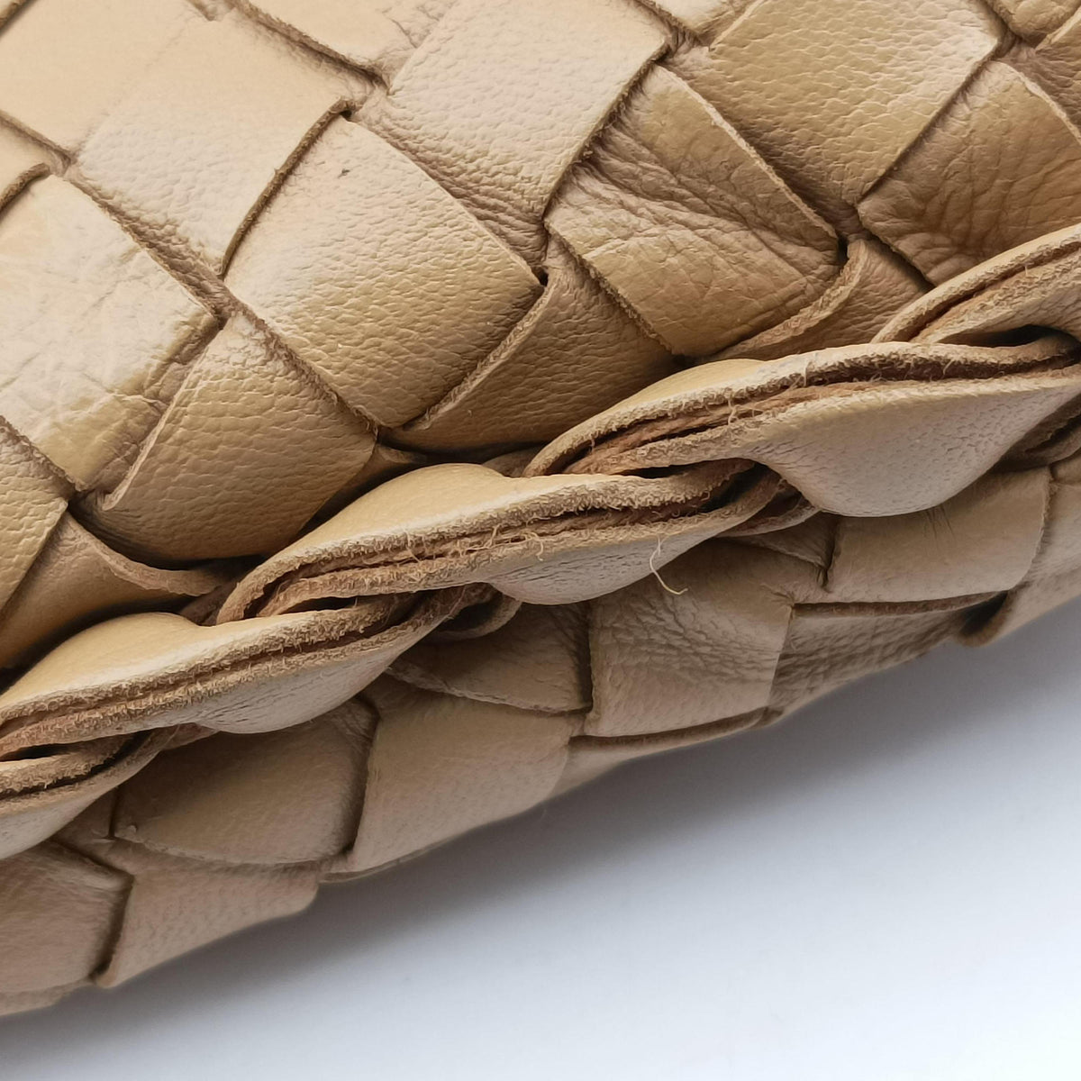 Pre-owned Bottega Veneta Intrecciato Beige lambskin  shoulderbag | stylenewstar