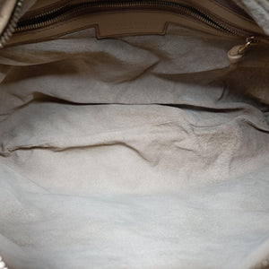 Pre-owned Bottega Veneta Intrecciato Beige lambskin  shoulderbag | stylenewstar