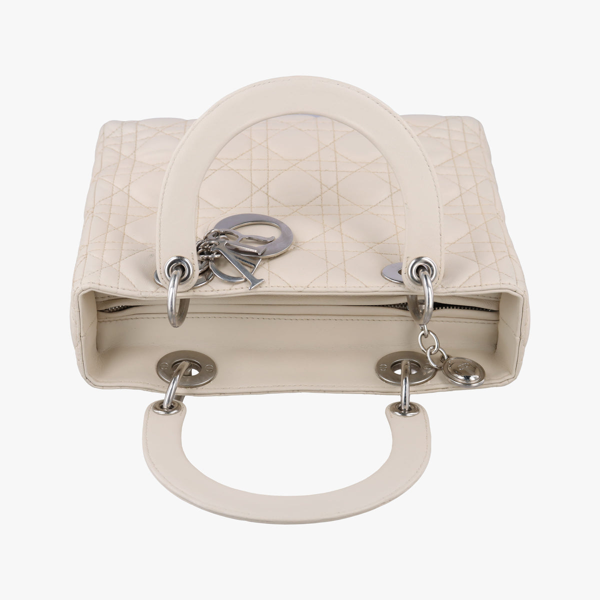 Secondhand Christian Dior Lady Dior Beige lambskin  shoulderbag | stylenewstar