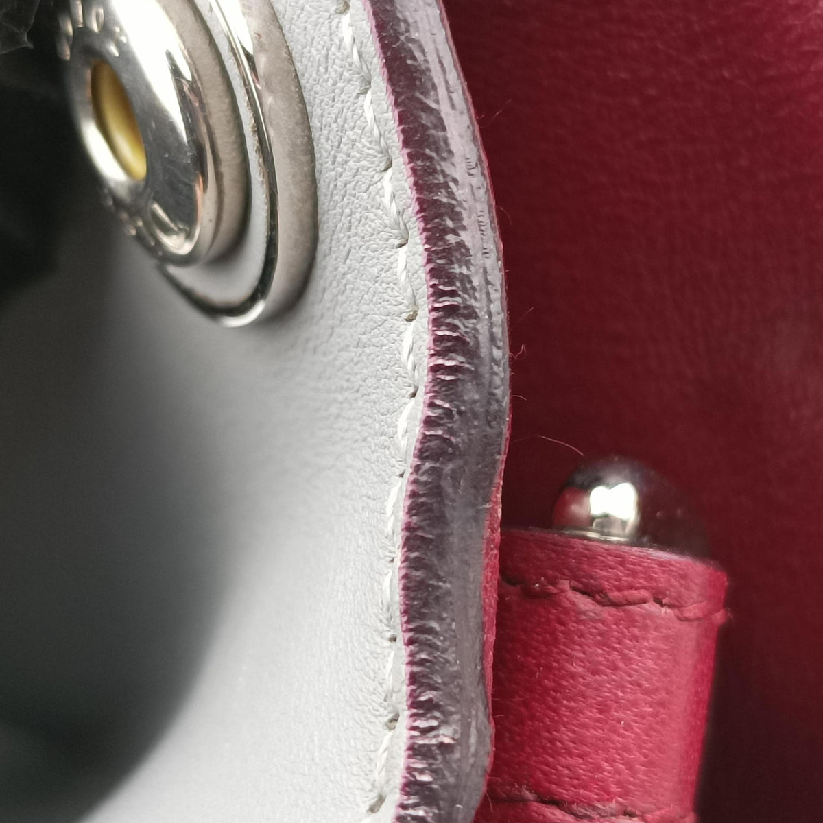 Secondhand Christian Dior Diorissimo Pink×gray Leather  shoulderbag | stylenewstar