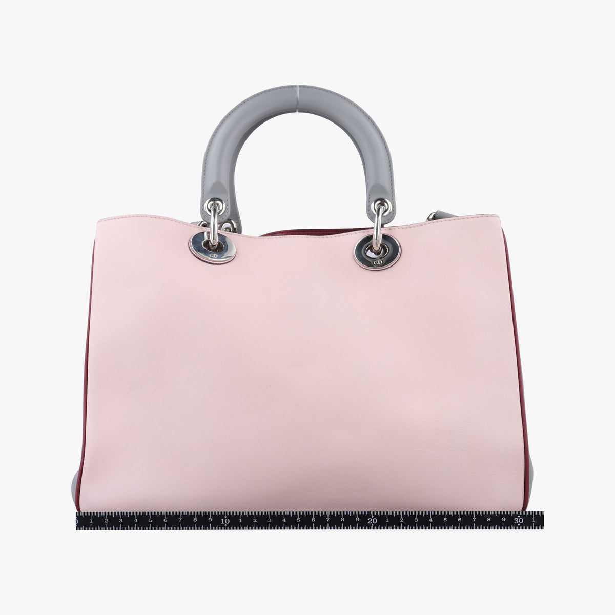 Secondhand Christian Dior Diorissimo Pink×gray Leather  shoulderbag | stylenewstar