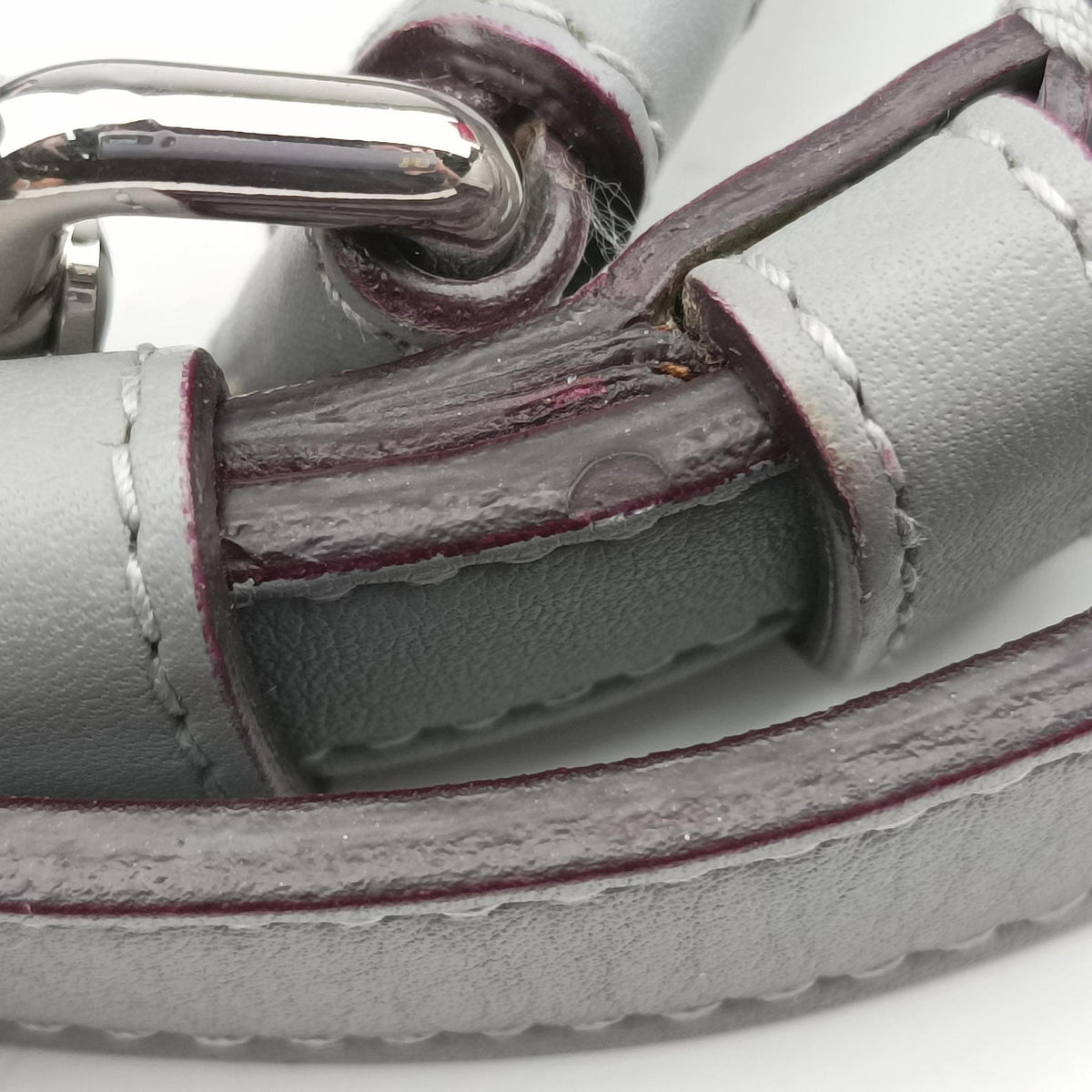 Secondhand Christian Dior Diorissimo Pink×gray Leather  shoulderbag | stylenewstar