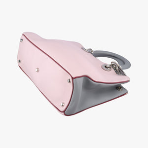 Secondhand Christian Dior Diorissimo Pink×gray Leather  shoulderbag | stylenewstar