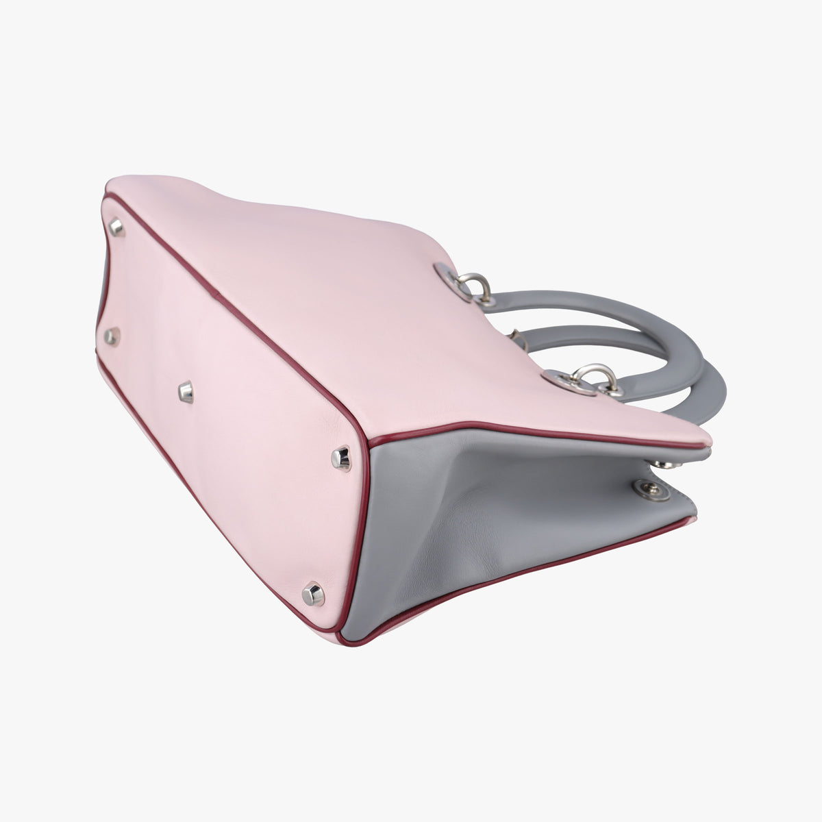 Secondhand Christian Dior Diorissimo Pink×gray Leather  shoulderbag | stylenewstar