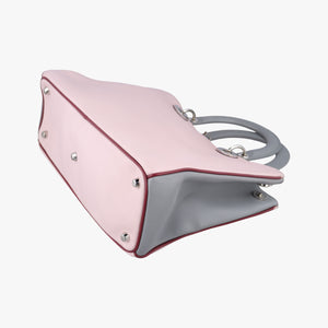Secondhand Christian Dior Diorissimo Pink×gray Leather  shoulderbag | stylenewstar