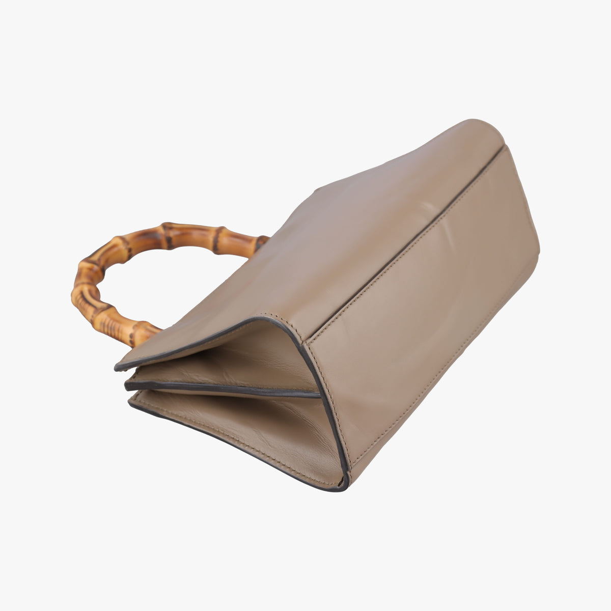 Pre-owned Gucci Bamboo Web Nymphaea Brown leather 470271 handbag | stylenewstar