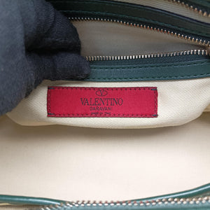 Vintage Valentino Rockstud Green Leather  shoulderbag | stylenewstar