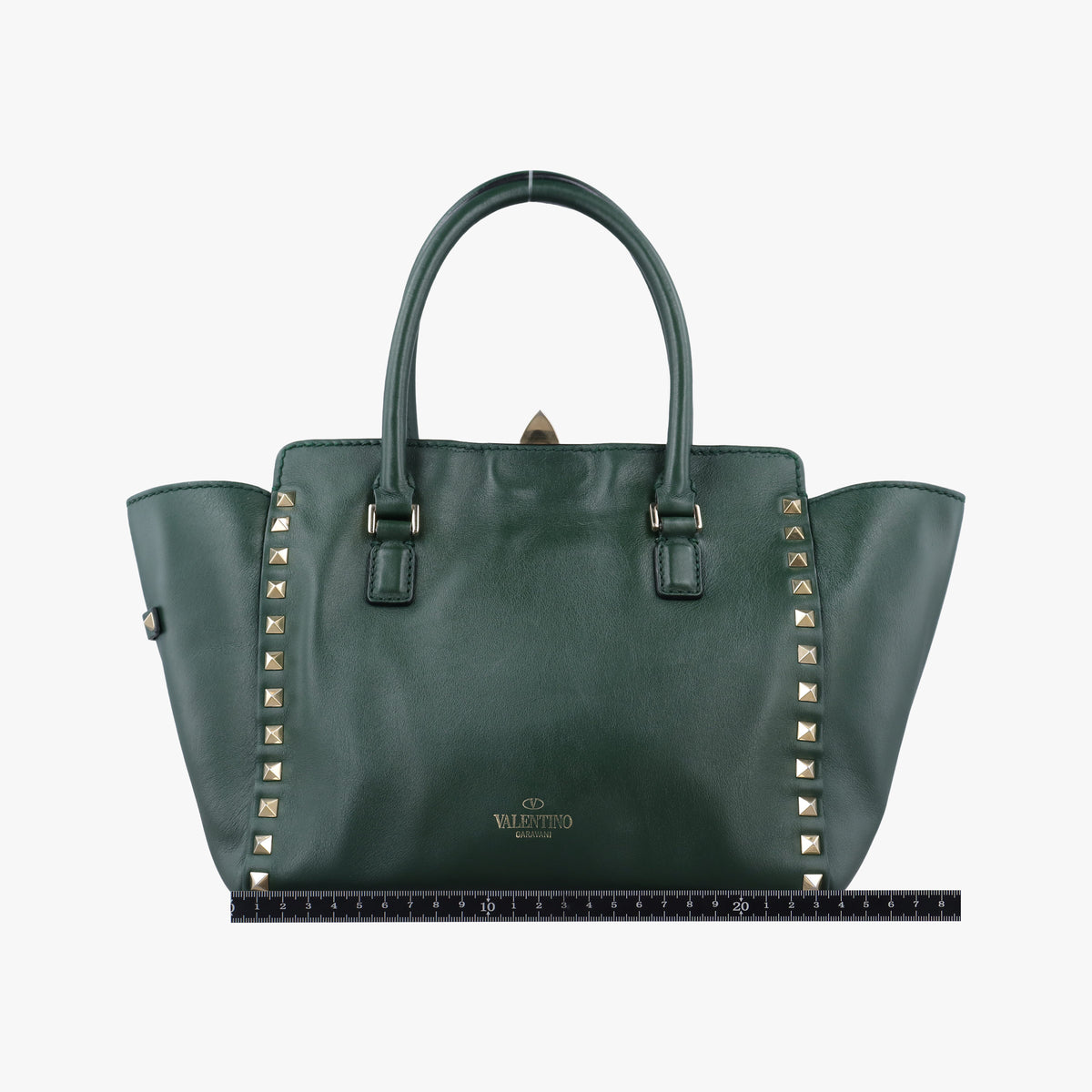 Vintage Valentino Rockstud Green Leather  shoulderbag | stylenewstar